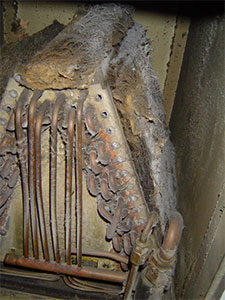 Dirty indoor air conditioner evaporator coils can cause air conditioner compressor failure