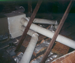 Air conditioning repair. Asbestos air ducts