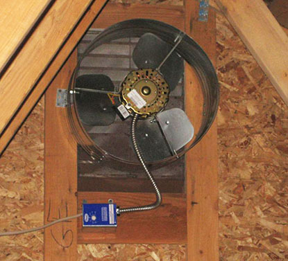 Attic fan installation and attic fan repair