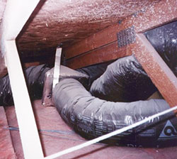 Flexible air ducting serving air conditioning systems must be installed correctly