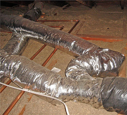 Flexible air conditioning ducts are not always installed correctly