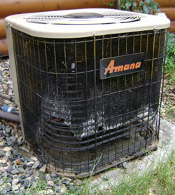 Freon leaks are common in the outdoor air conditiioner